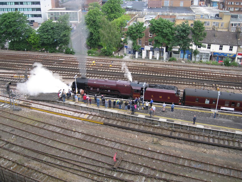 steam train in Woking