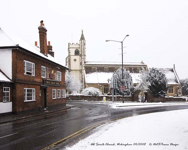 All Saints Church & The Ship Inn, Wokingham April 2008