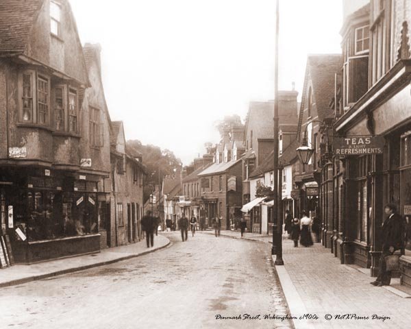 Denmark Street, Wokingham c1900s - Sepia tone