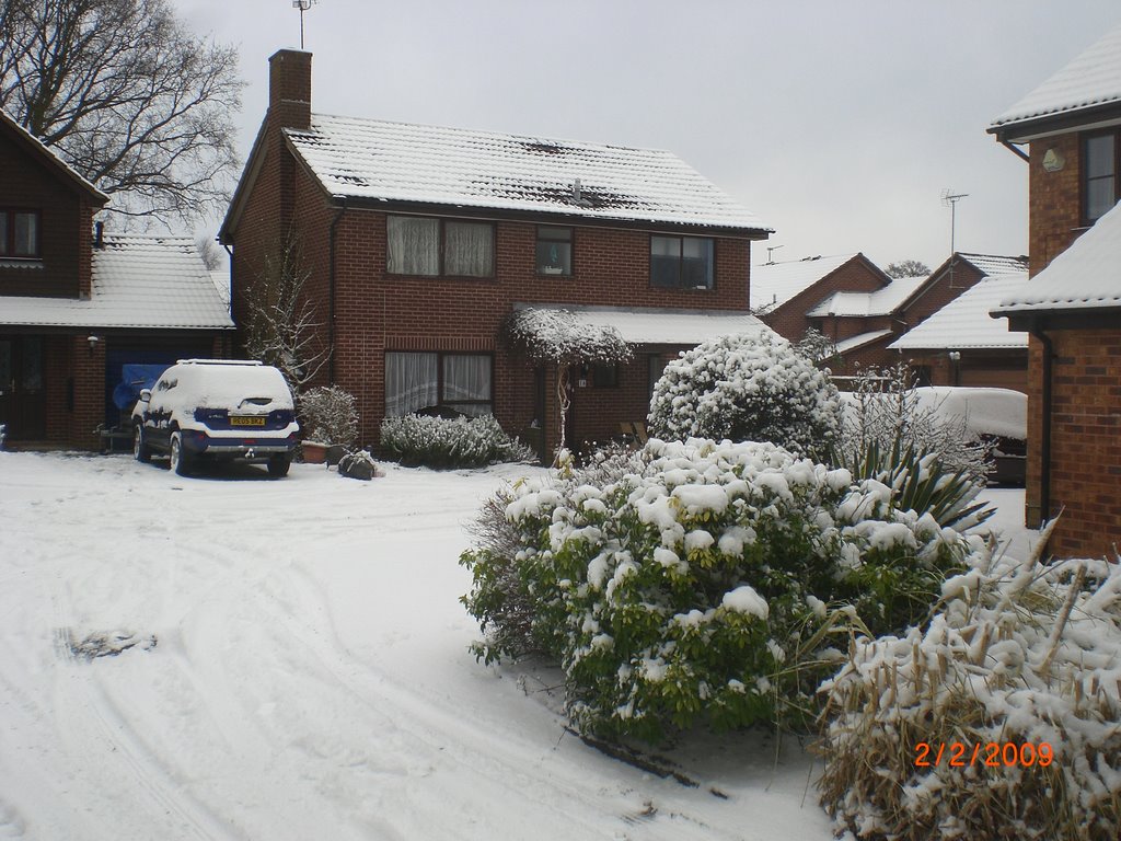 Minden Close in the snow