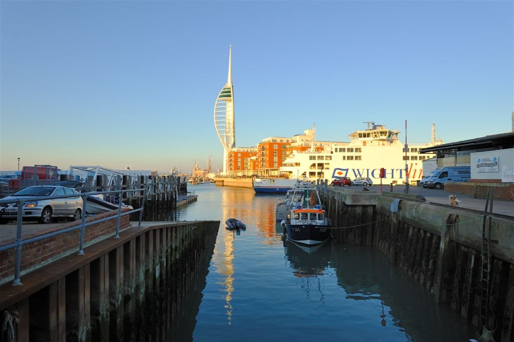 Spinnaker Tower and dock