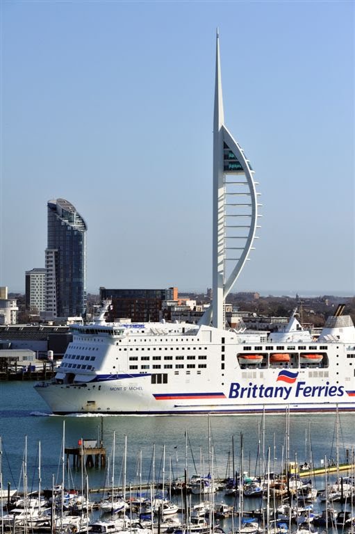 Brittany Ferry and Spinnaker Tower