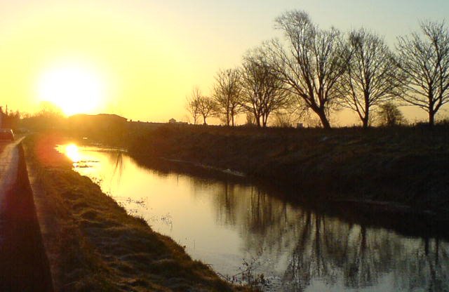 Sunrise on the river Freshney 2008