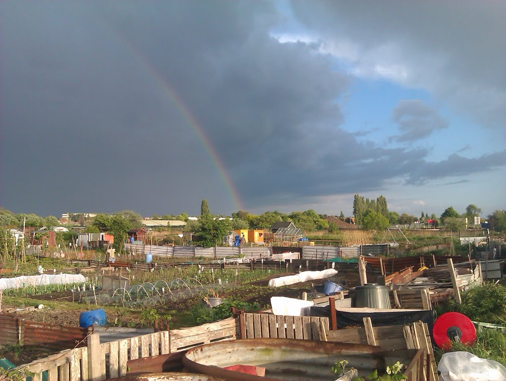 rainbow over saltings