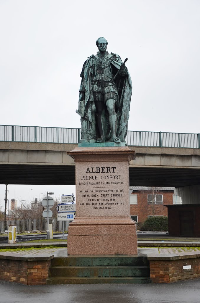 Statue of Prince Albert in Front of Dock Offices (Grimsby)