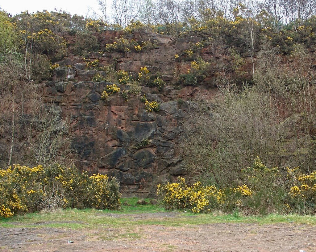 rock face at irby quarry