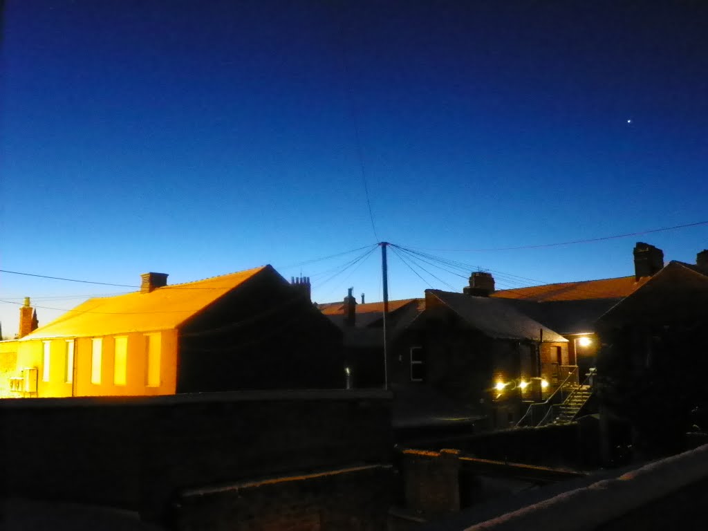 Dawn at the back street.