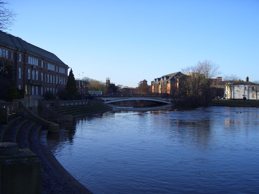 Exeter Bridge over the River "Derwent" - Derby, to N-W (i)
