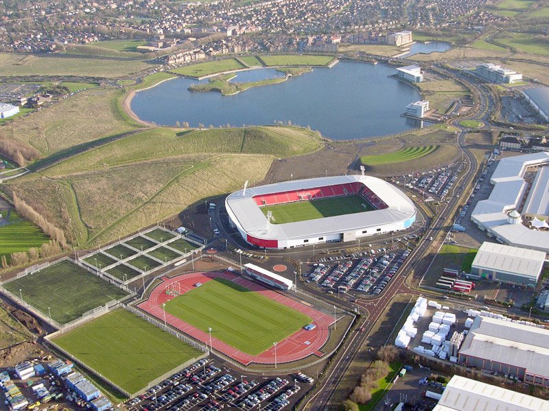 Keepmoat Stadium Complex next to Yorkshire Outlet and lakeside