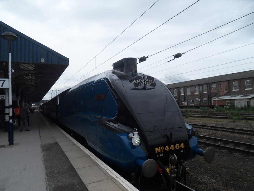 4464 Bittern arrives at Doncaster with the cathedrals express to scotland