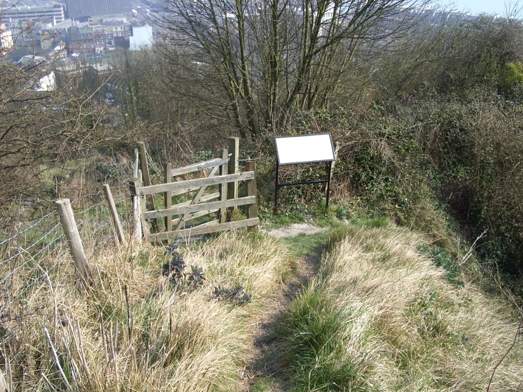 Drop Redoubt East Moat, SE Entrance Steps, Western Heights, Dover, Kent, UK