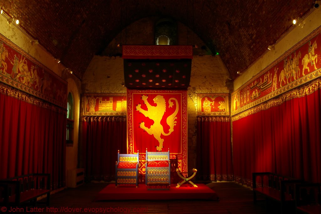 Henry II Throne, Kings Hall, Great Tower Royal Palace, Dover Castle, Kent, UK