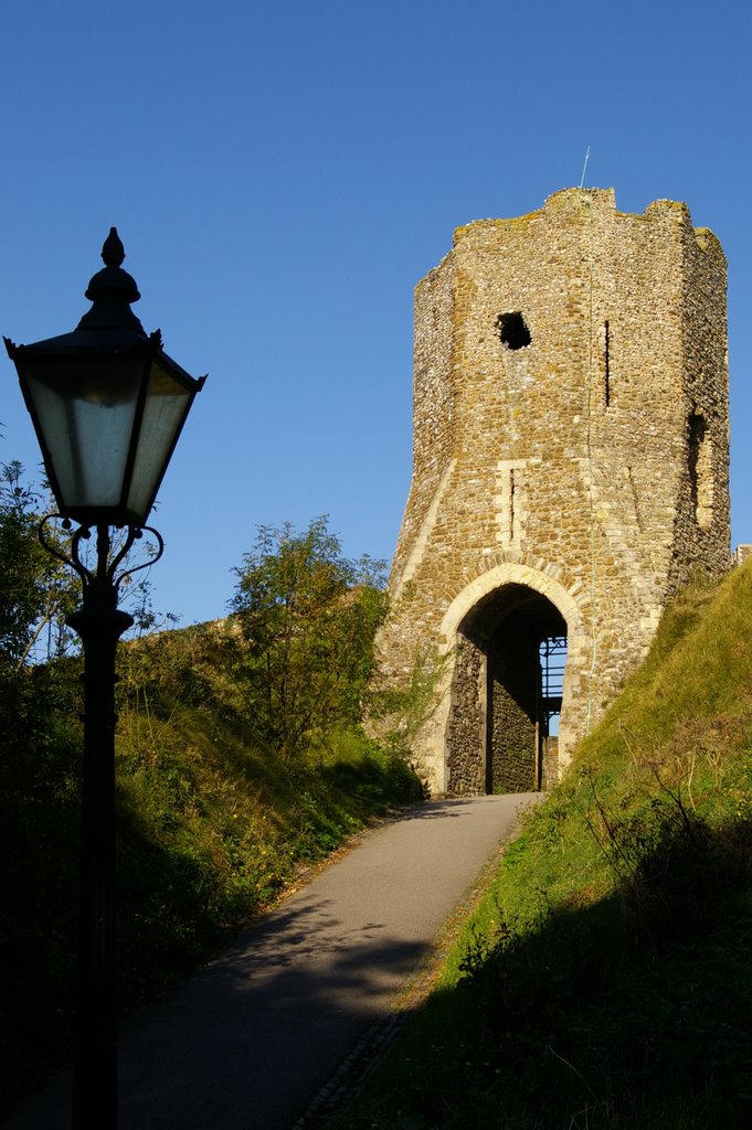 Medieval Colton Gate or Tower, Harold Earthwork, Dover Castle, Kent, UK