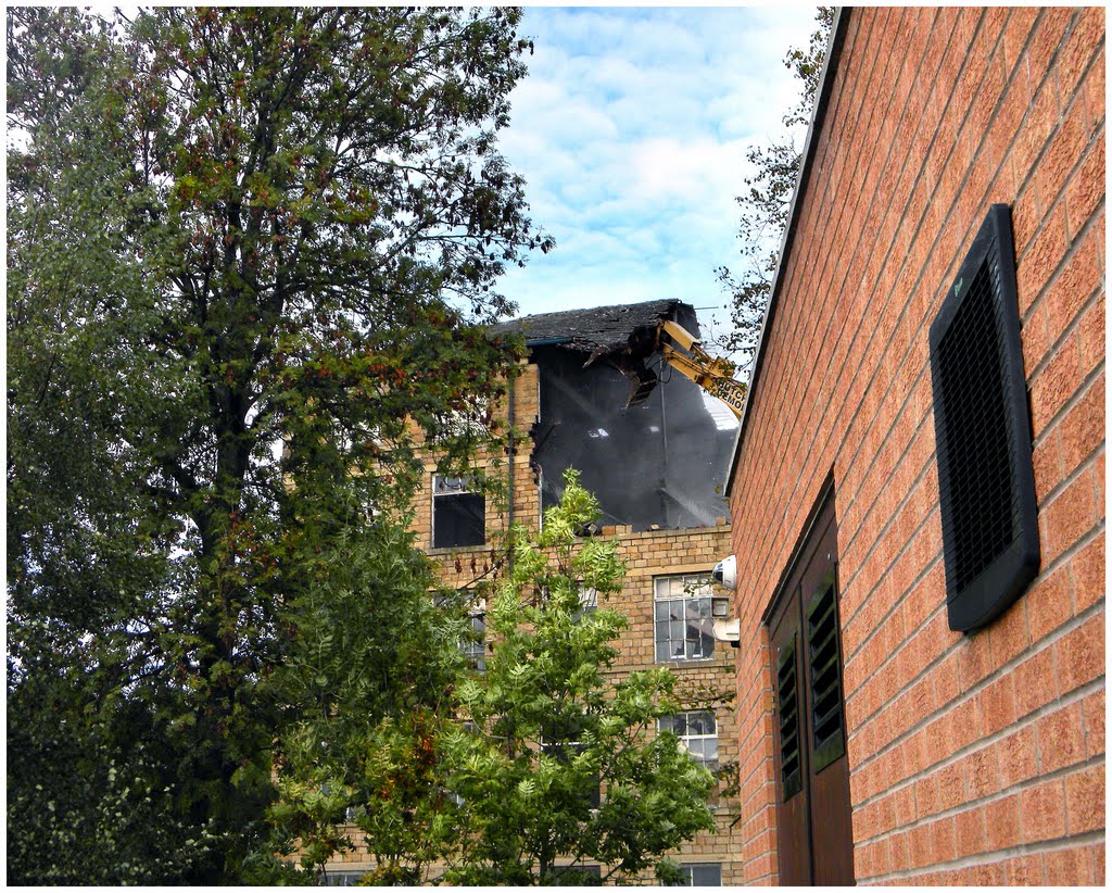 Lyles old mill being torn down.
