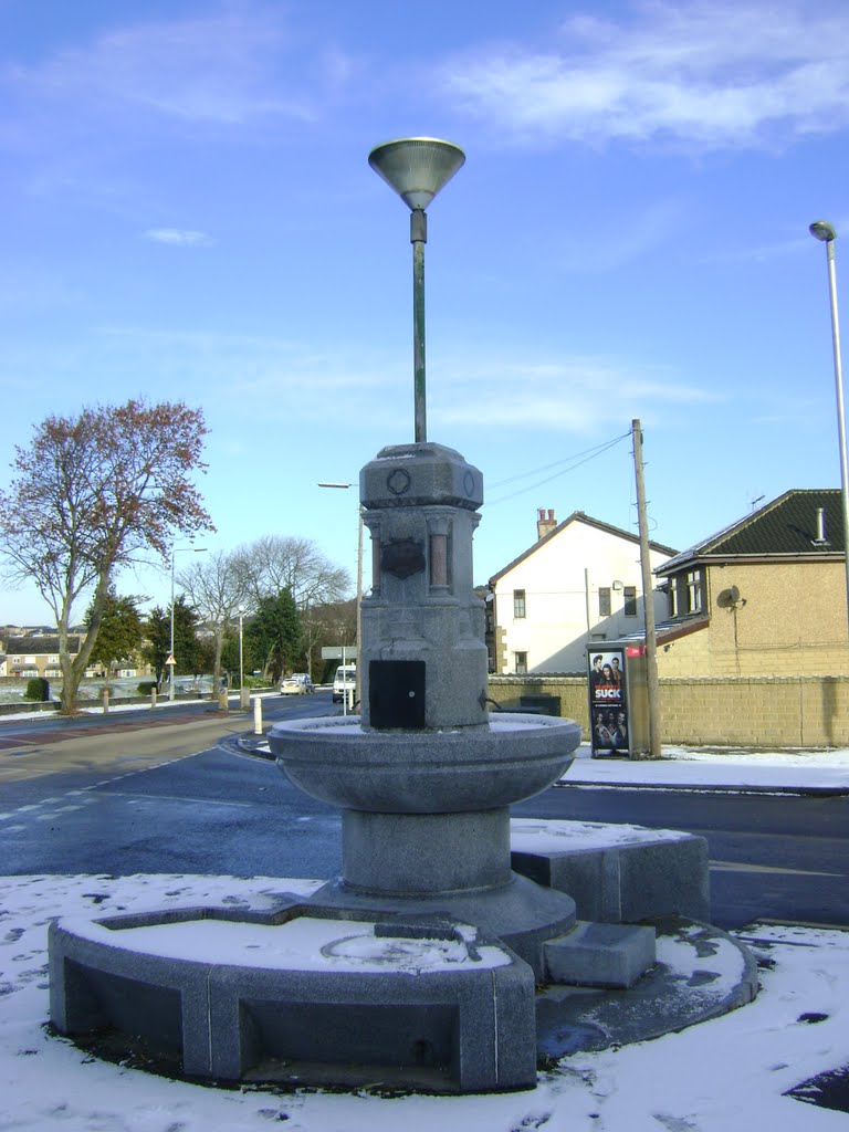 Frozen Savile Town Fountain.
