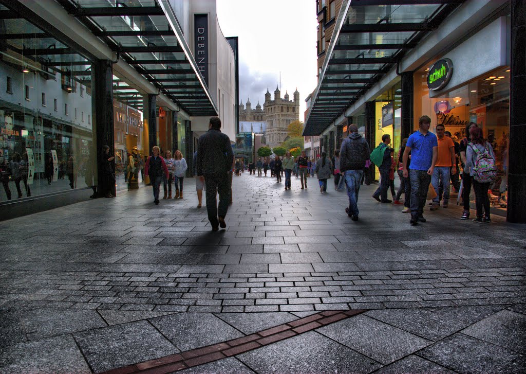 Exeter cathedral from Princesshay