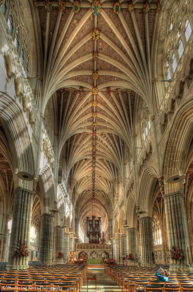 Inside Exeter Cathedral