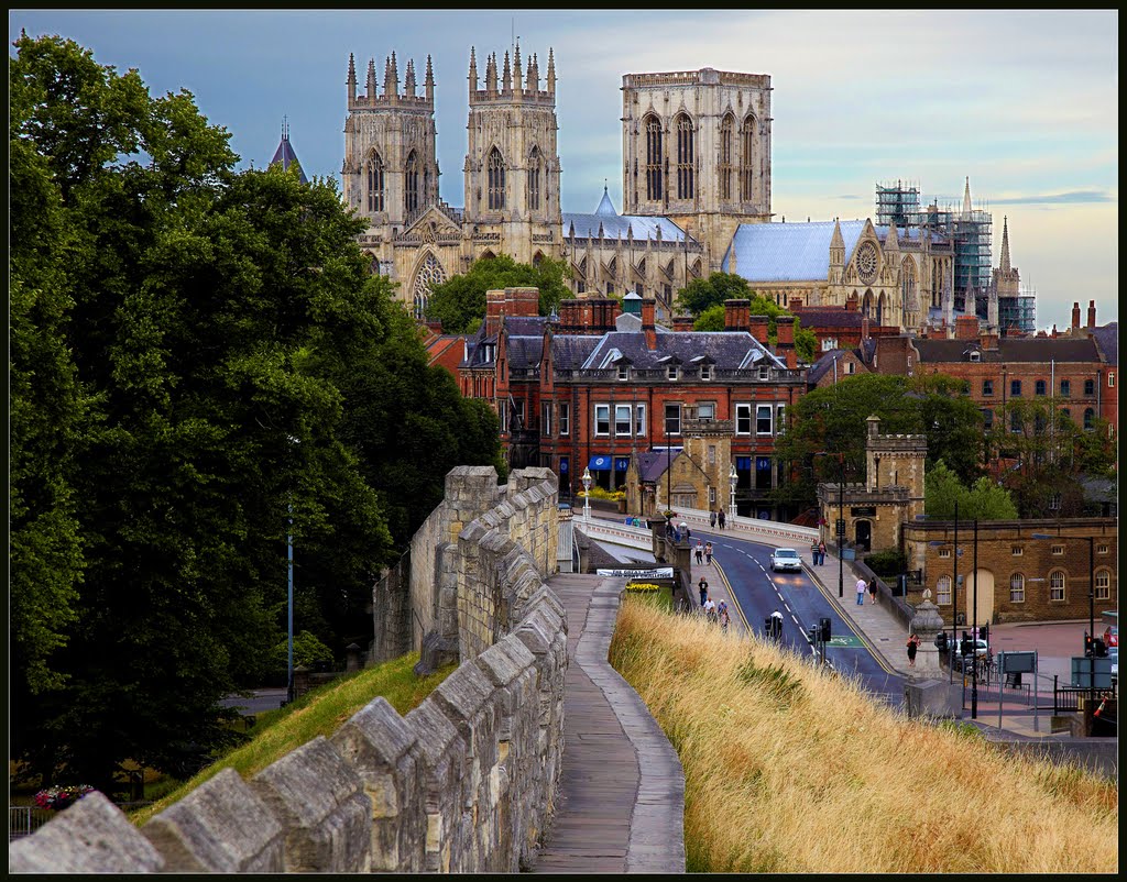 York. Station Road walls. York Minster