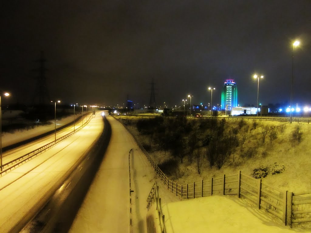 Snow fall on a Saturday evening