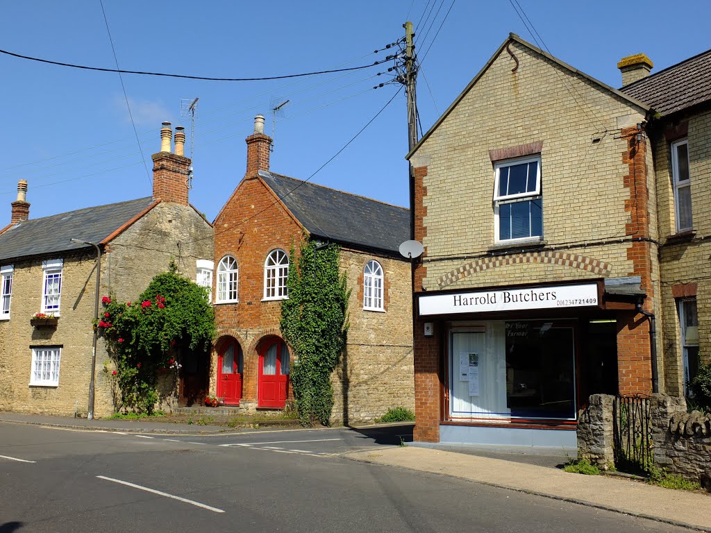 Harrold village Butchers shop, High Street.