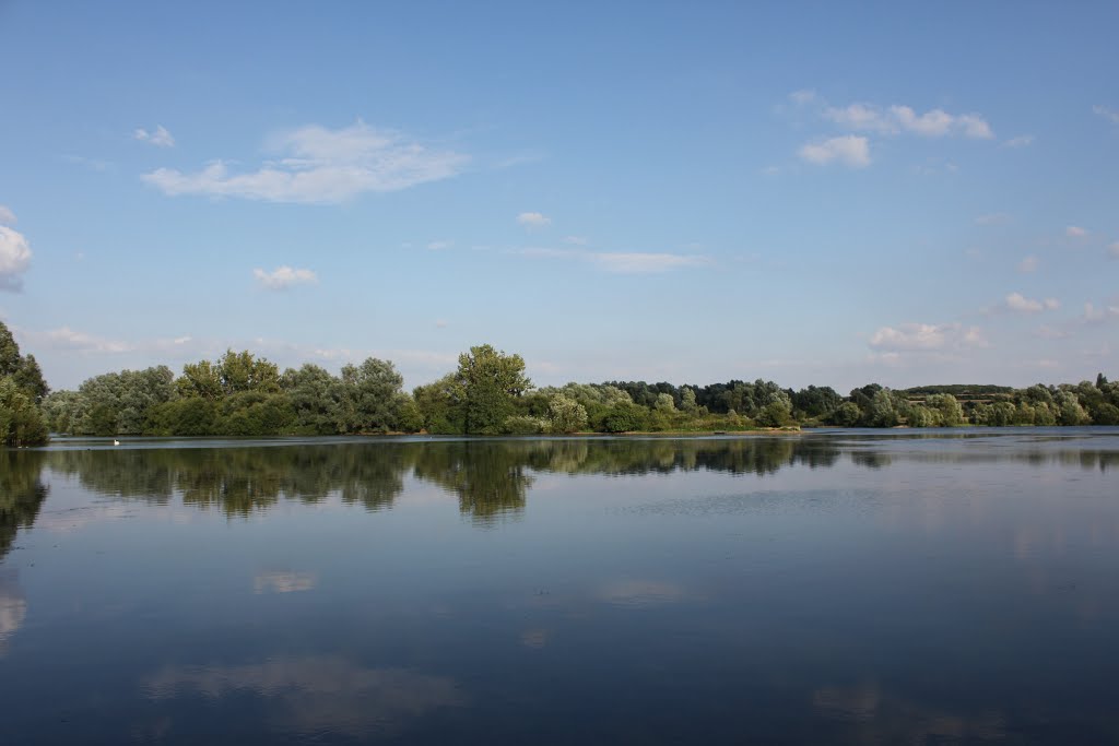 across lake
