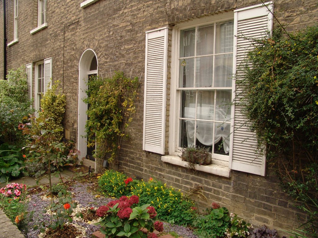 typical nice garden in front of the house