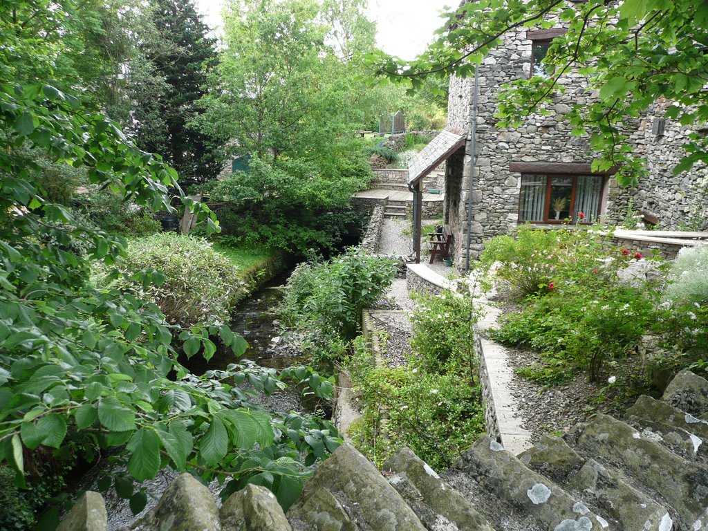 Garden stream nr old water mill