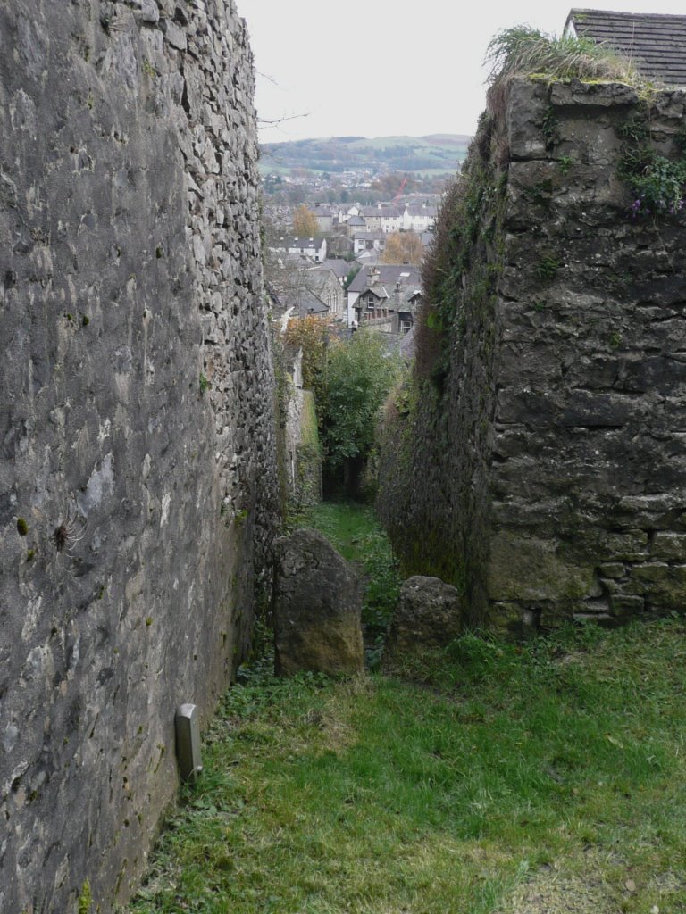 Way down to Captain French Lane from castle