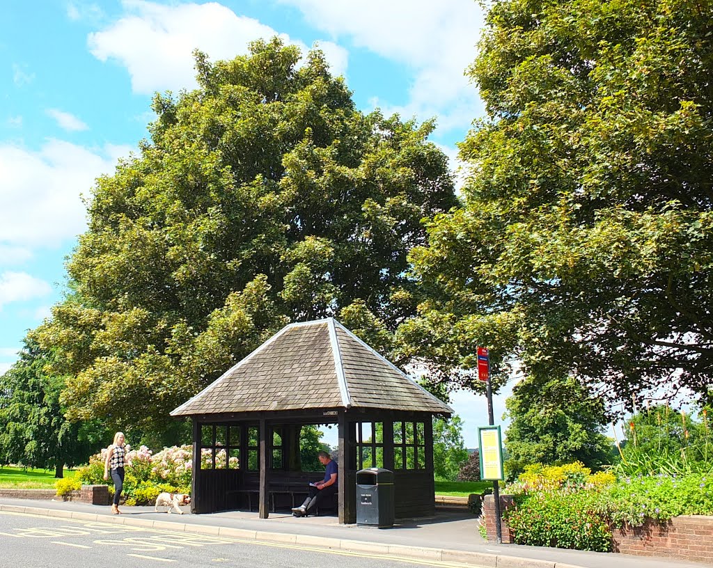 Kenilworth, Abbey Hill, bus stop pull in.