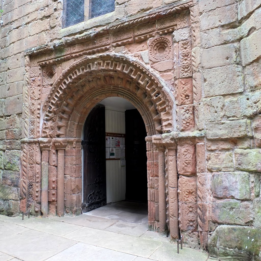 Kenilworth Parish Church ancient doorway.(St Nicholas)