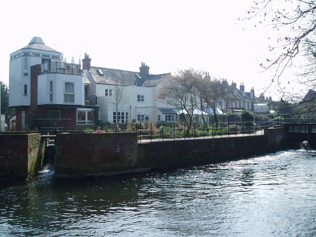Houses close to river