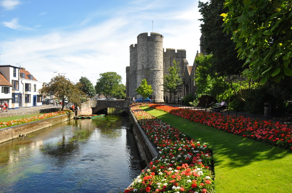 River Stour into Canterbury.[westgate towers]