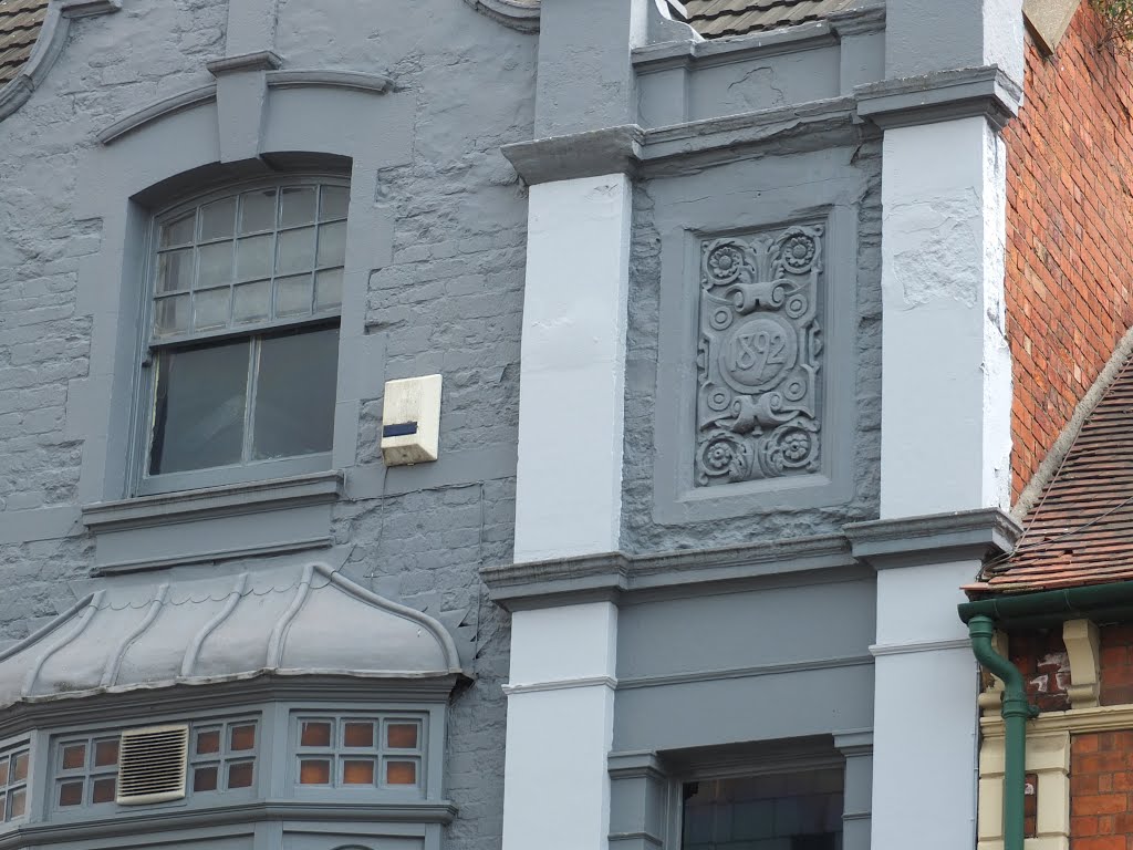 Kettering, Silver Street,date stone for the Victorian building.