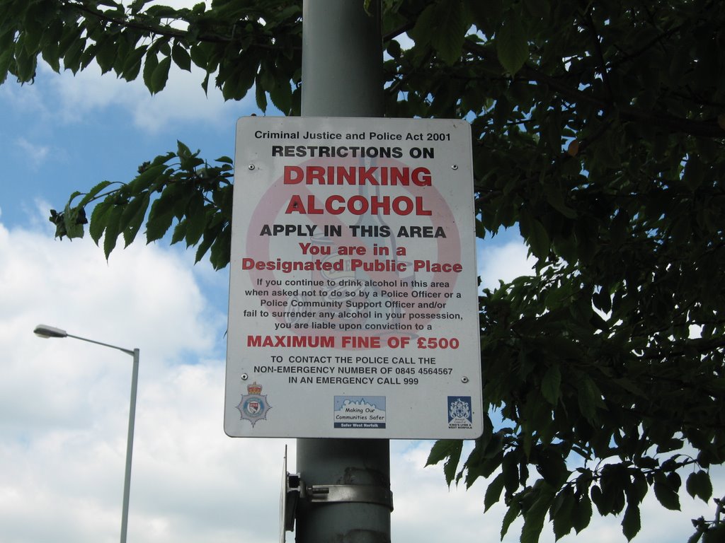 Warning sign in Kings Lynn