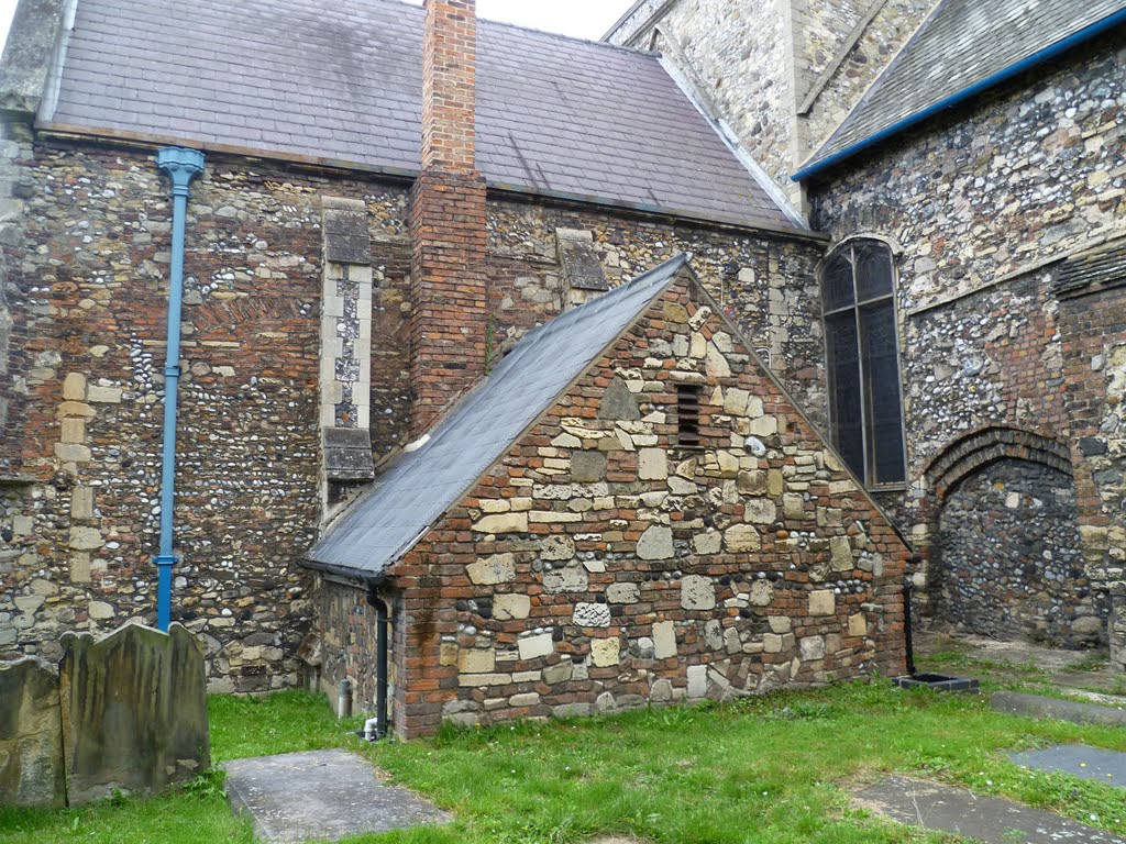 114. can you count how many different types of brick/stone there is in this picture. all saints church, kings lynn, norfolk. aug. 2011.