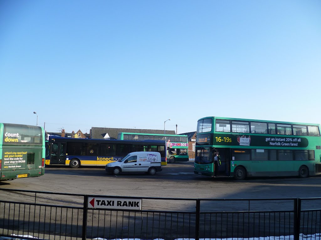 1138. kings lynn bus station. kings lynn, norfolk. feb. 2012.