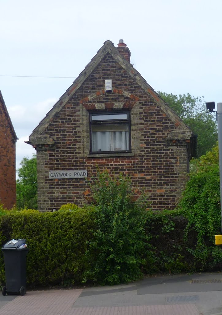 level crossing keepers cottage on the one time, kings lynn to hunstanton line at gaywood, kings lynn, norfolk. june 2012.