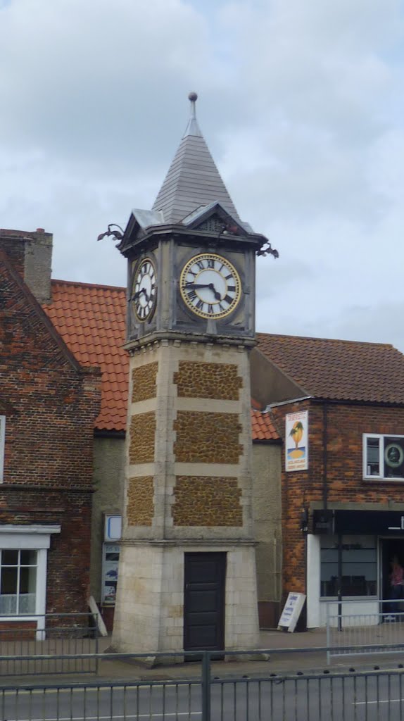 gaywood clock and war memorial, kings lynn, norfolk. june 2012.