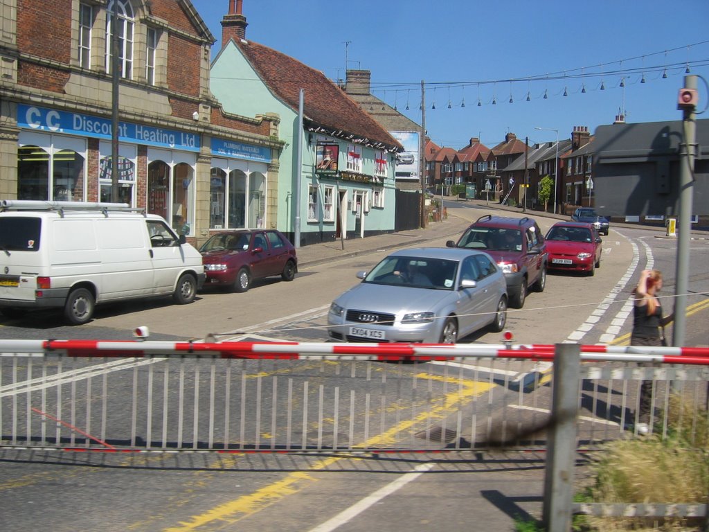 Looking up Harwich Road from the Level Crossing. 29th June 2006