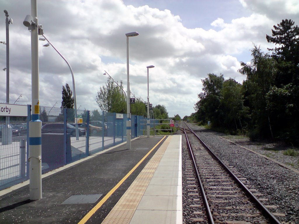 Corby Station approach from Kettering