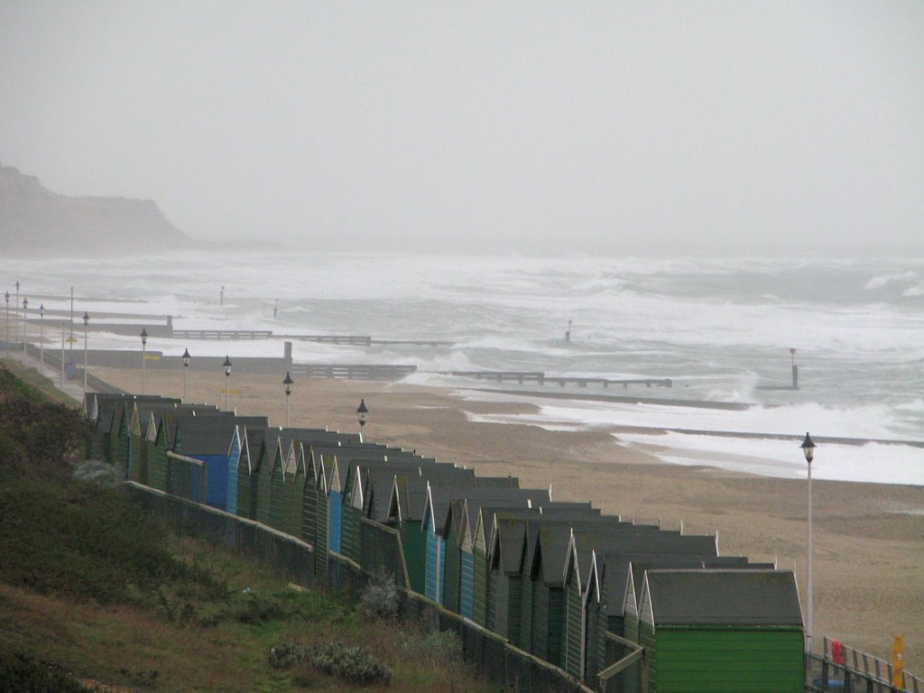 Southbourne beach winter storm