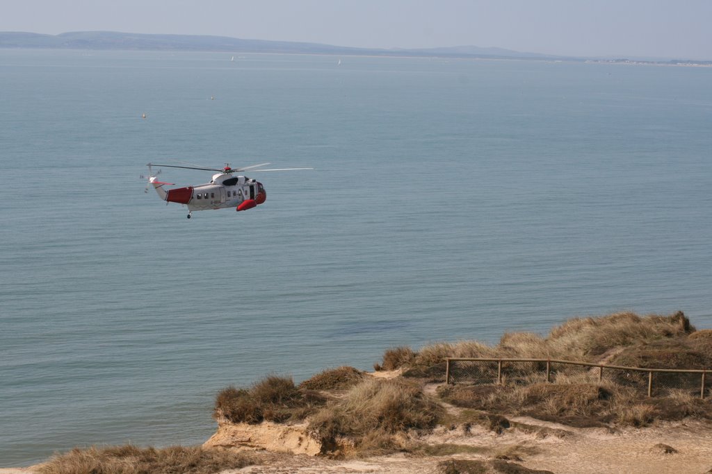 Coastguard Helicopter at Hengistbury Head 2007
