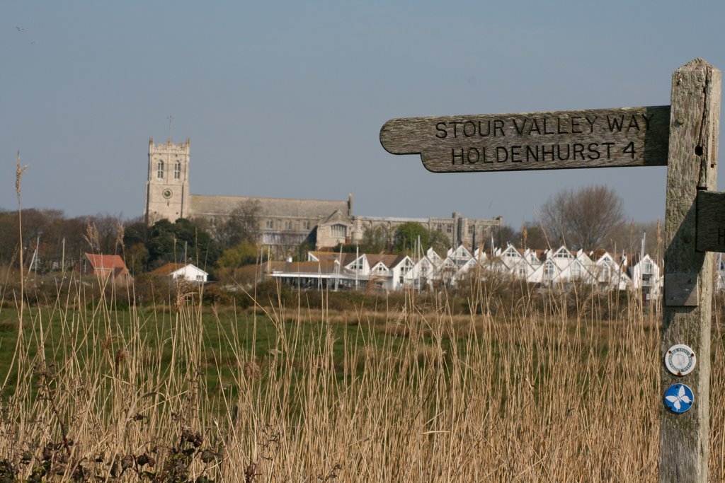Christchurch Priory from Stanpit Marsh