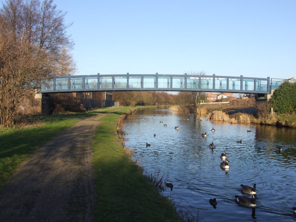 Pedestrian Bridge Over The Leeds & Liverpool Canal.