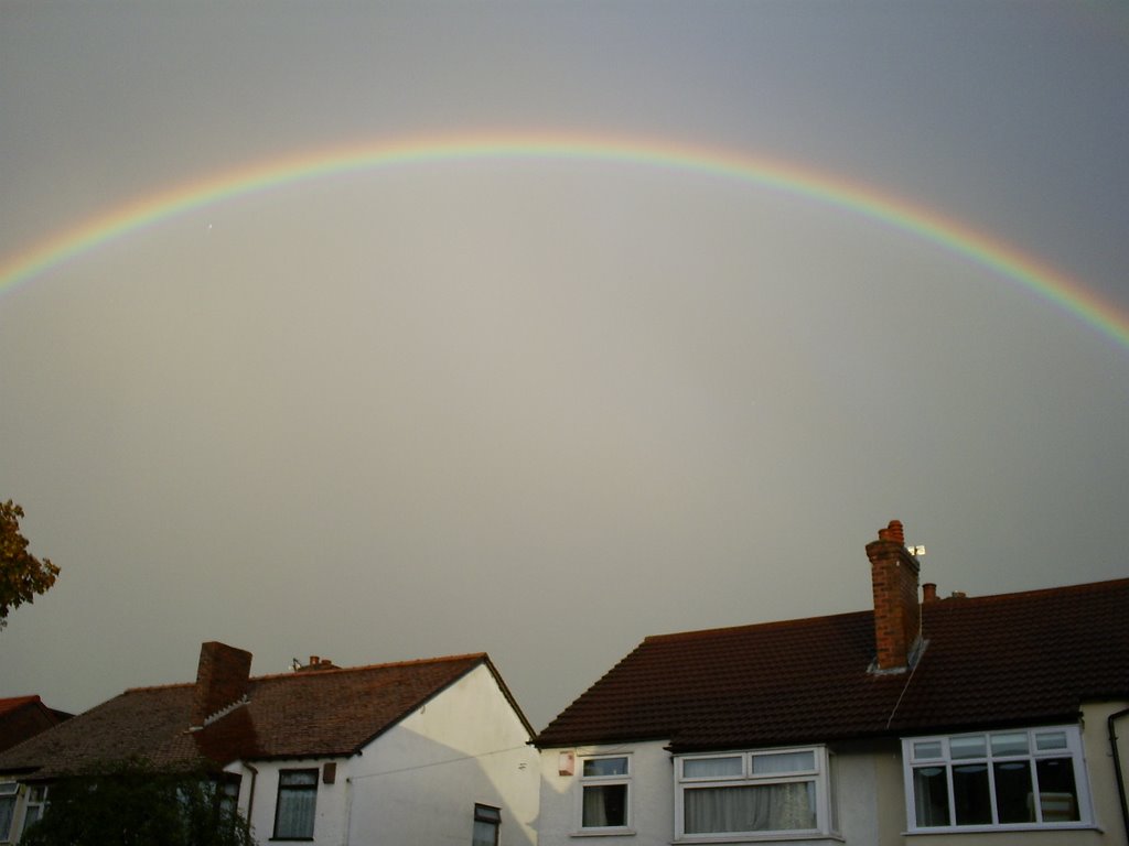 Rainbow over Melrose Avenue