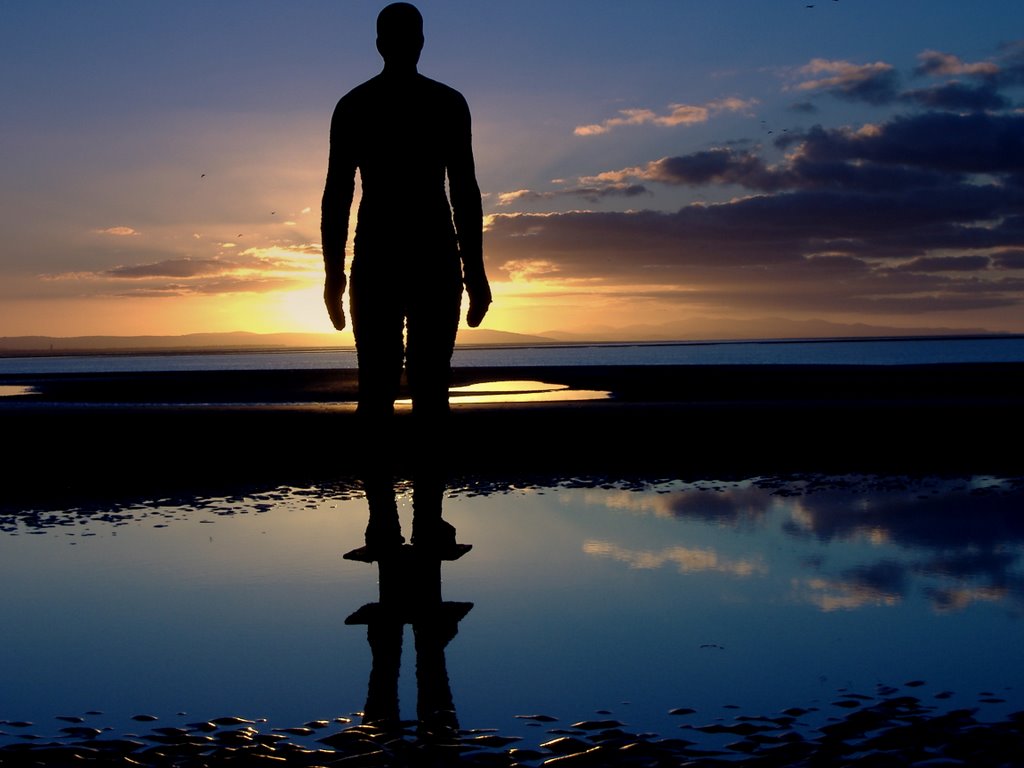 The Illuminated Man..... Reflections....3.53pm Sunset