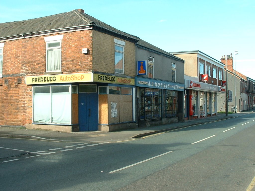West Street (2003) before expansion of Crewe Honda Centre