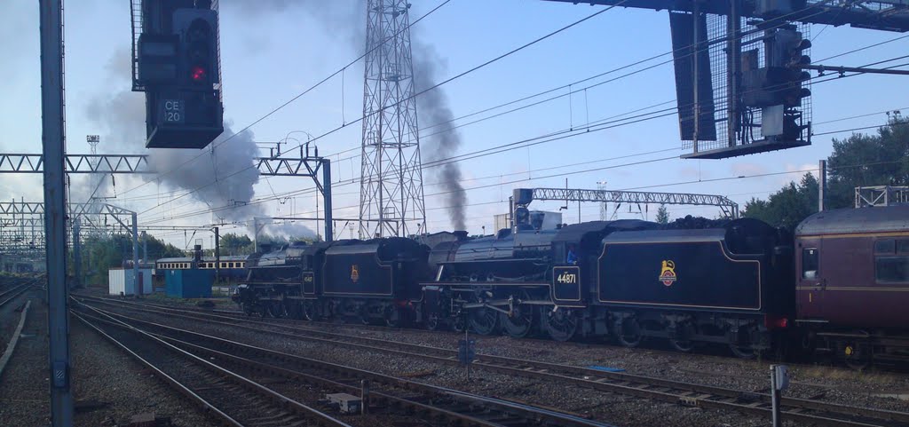 Black five 45407 & 44871 at Crewe