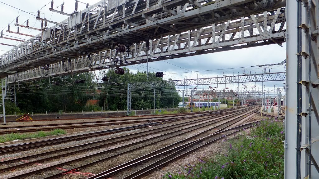 Rails into Crewe junction