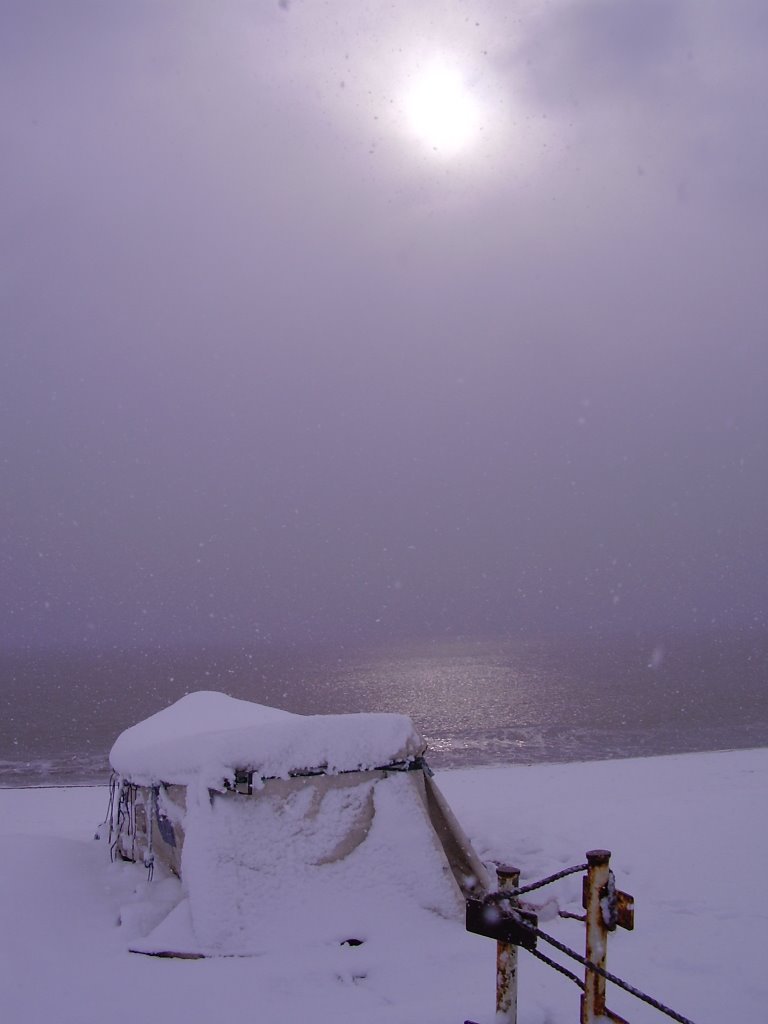 Snow,Pakefield Beach